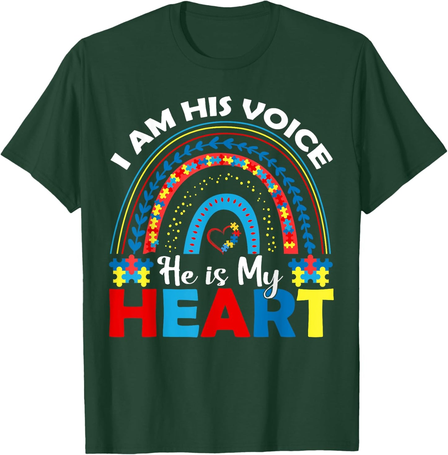 I Am His Voice He Is My Heart T-Shirt - T-Shirt | Forest