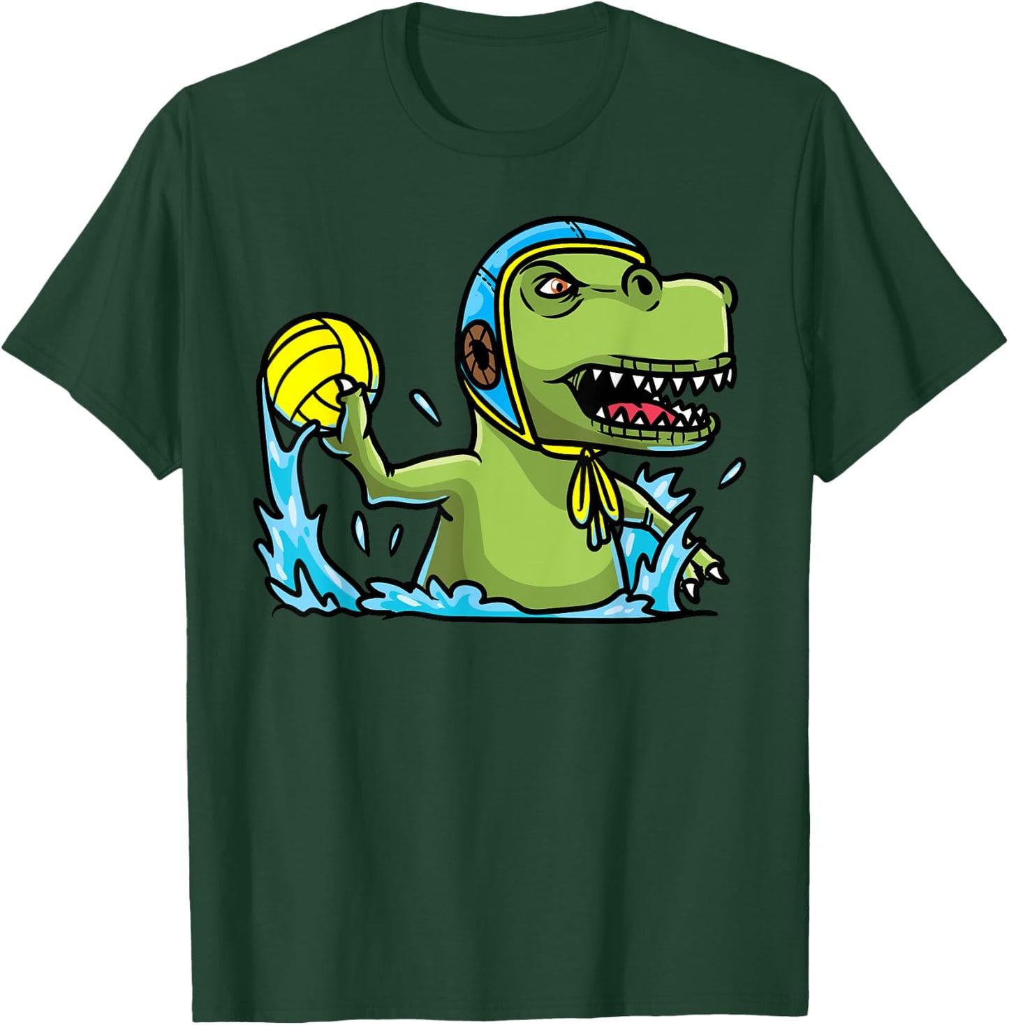 Kids Water Polo Swimming Sports Polo T-Shirt - T-Shirt | Forest