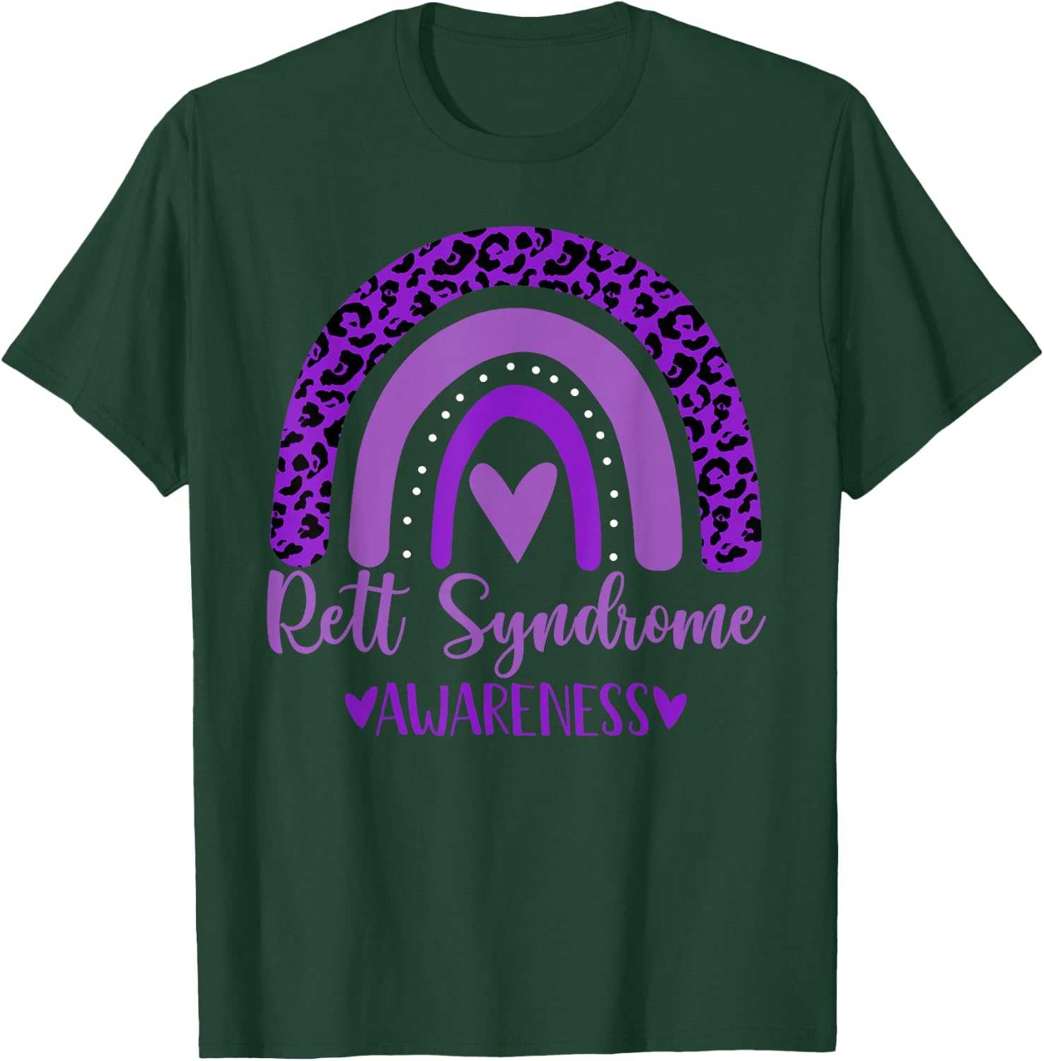 we wear Purple Rainbow awsewome for Rett Syndrome Awareness T-Shirt - T-Shirt | Forest