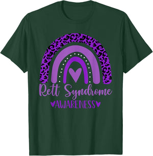 we wear Purple Rainbow awsewome for Rett Syndrome Awareness T-Shirt - T-Shirt | Forest