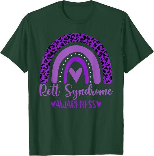 we wear Purple Rainbow awsewome for Rett Syndrome Awareness T-Shirt - T-Shirt | Forest