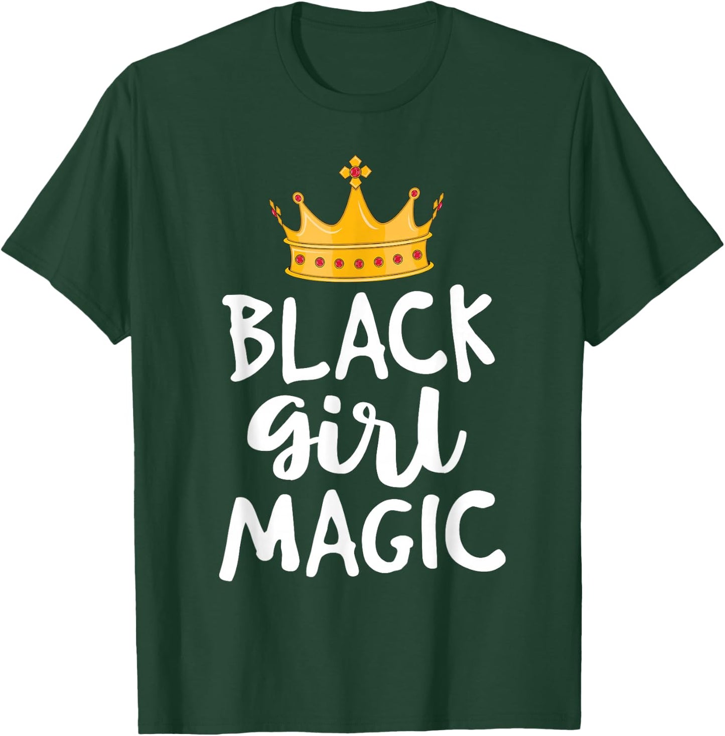 Black Girl Magic Shirts Girls Kids African Queen T-Shirt - T-Shirt | Forest
