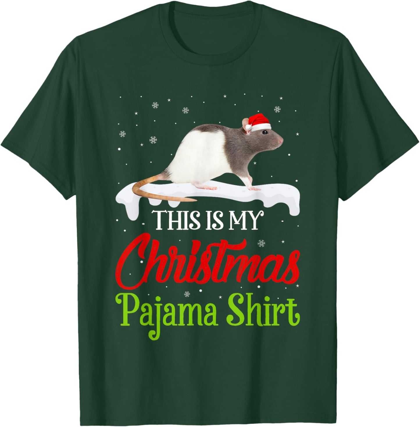 This Is My Christmas Pajama Shirt Rat Matching Family T-Shirt - T-Shirt | Forest