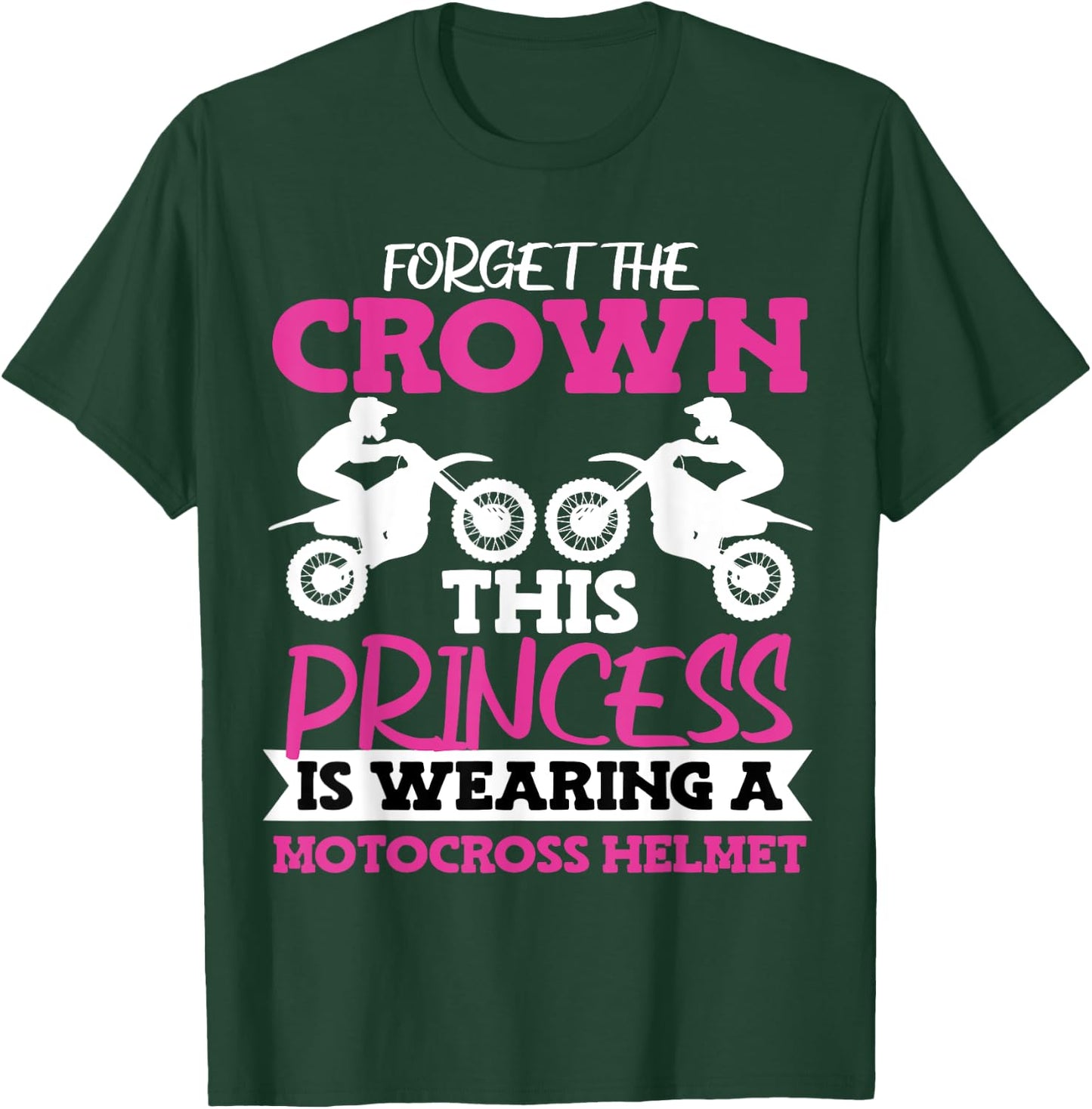 Motocross Dirt Bike Girl T-Shirt - T-Shirt | Forest