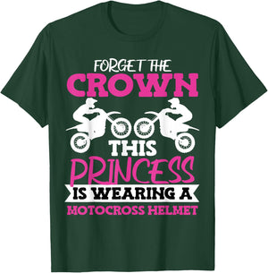Motocross Dirt Bike Girl T-Shirt - T-Shirt | Forest
