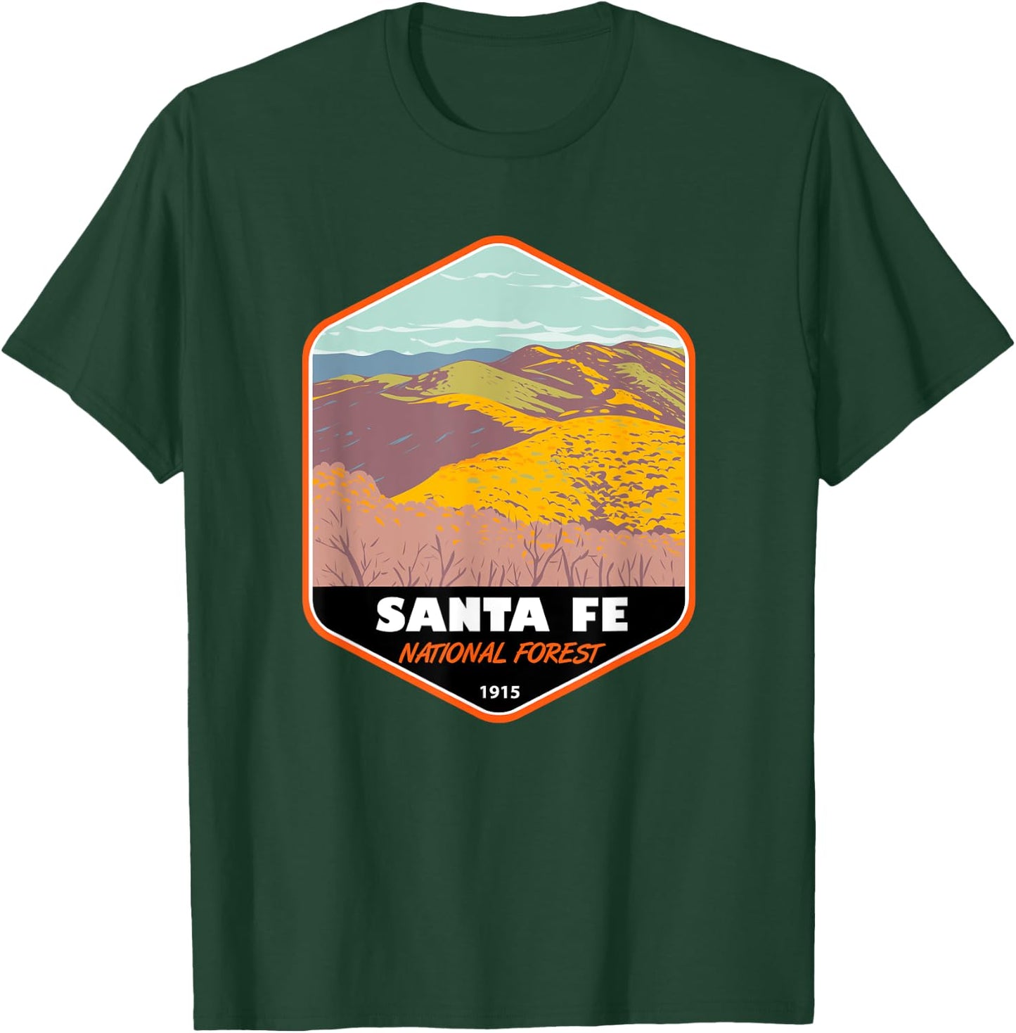 Santa Fe National Forest New Mexico Badge T-Shirt - T-Shirt | Forest