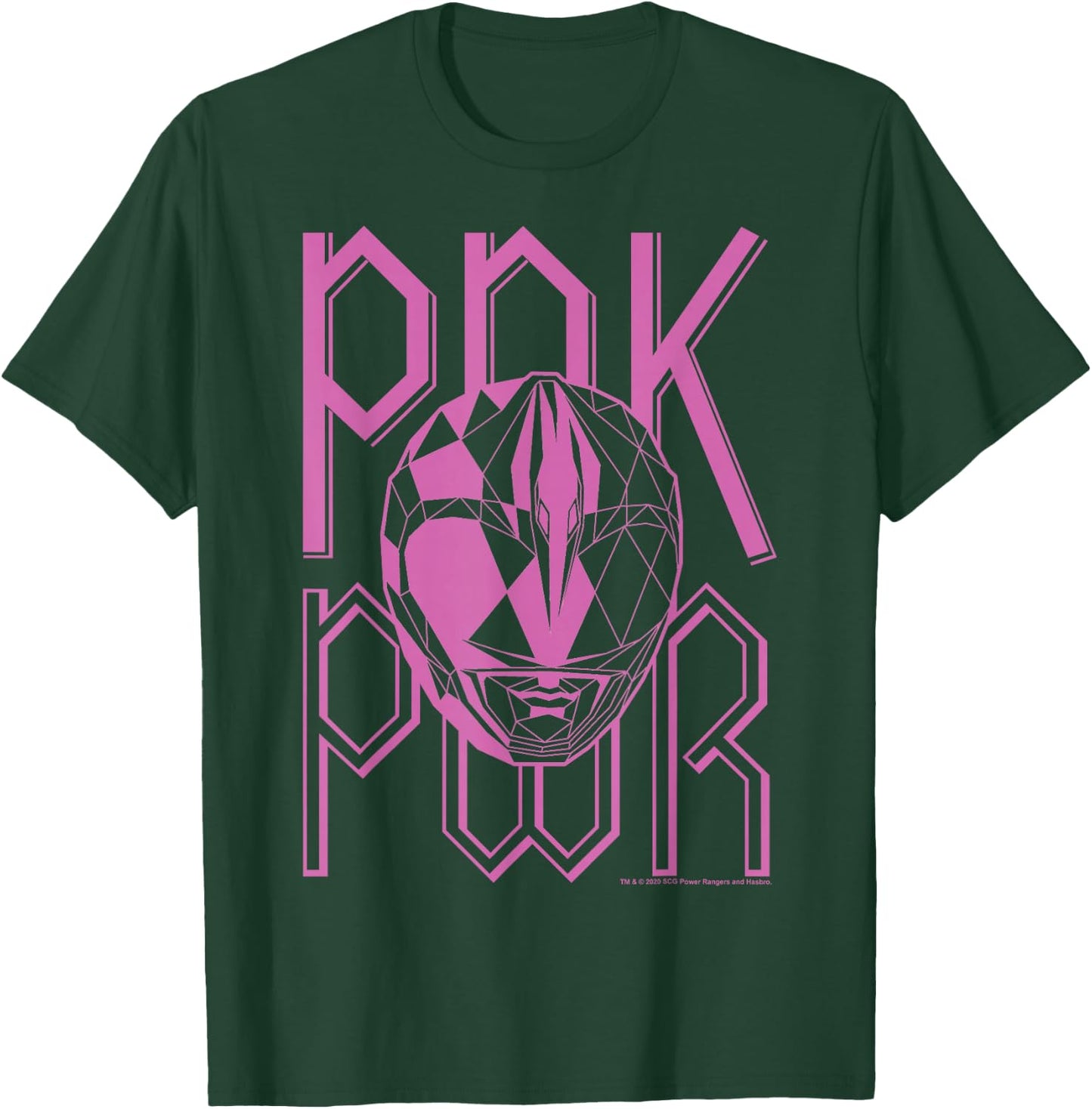 Power Rangers Pink Ranger Geometric Helmet Logo T-Shirt - T-Shirt | Forest