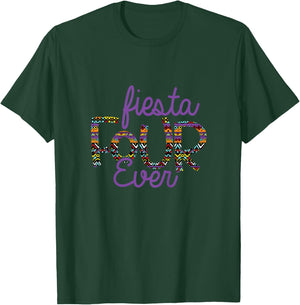 Fiesta Four Ever Taco Tuesday 4th Birthday 4 Years Serape T-Shirt - T-Shirt | Forest
