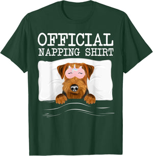 Official Napping Sleeping Welsh Terrier T-Shirt - T-Shirt | Forest