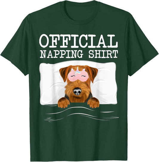 Official Napping Sleeping Welsh Terrier T-Shirt - T-Shirt | Forest