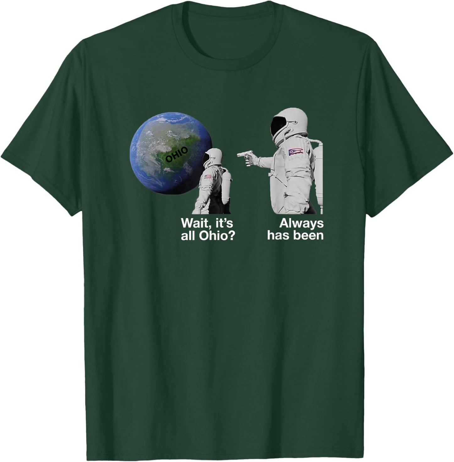 Wait, it's All Ohio? Always Has Been Funny Astronaut Meme T-Shirt - T-Shirt | Forest