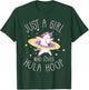 Just A Girl Who Loves Hula Hoop Rainbow Unicorn T-Shirt - T-Shirt | Forest