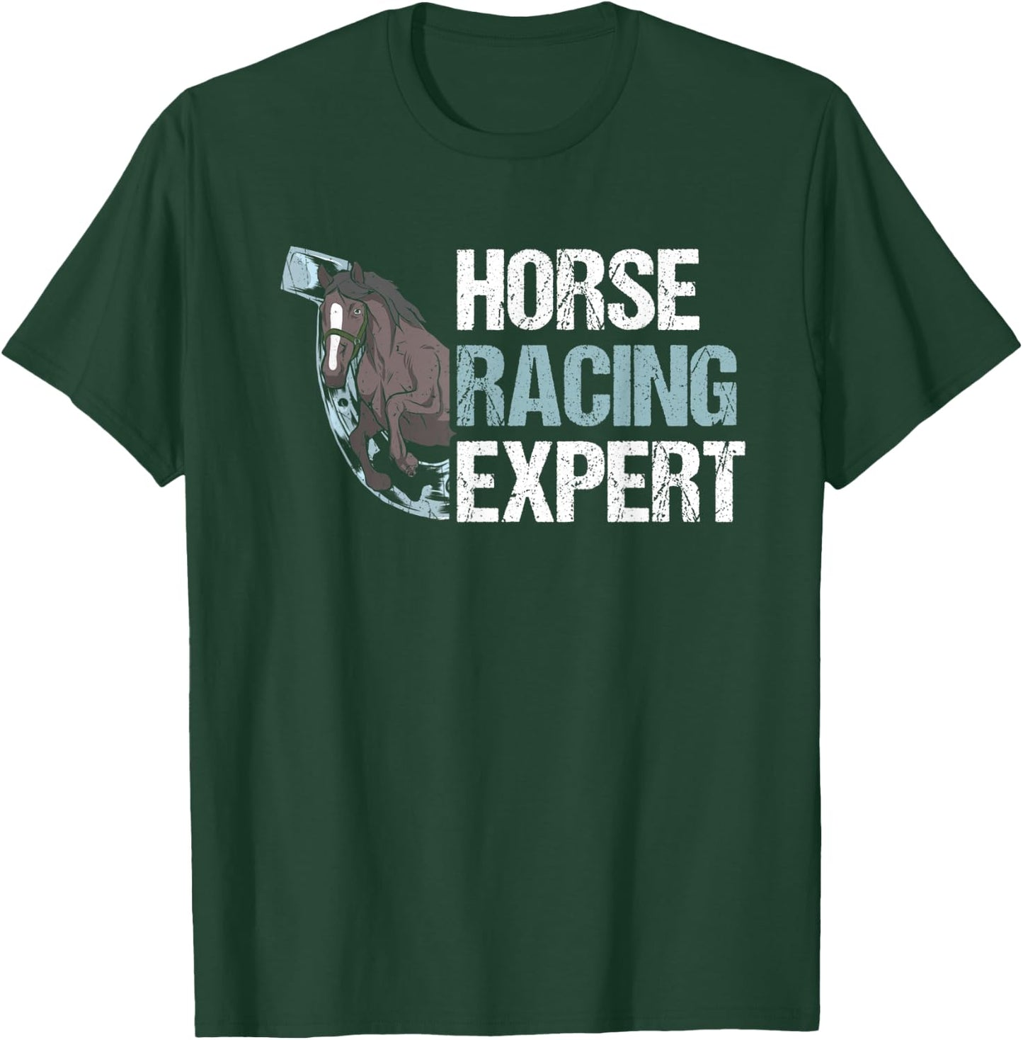 Funny Horse Racing Expert Derby Equestrian Design T-Shirt - T-Shirt | Forest