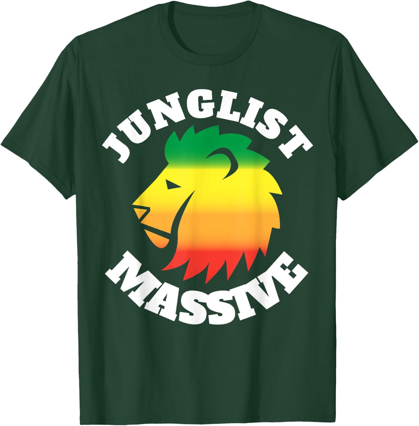 Junglist Massive Drum and Bass Lion T-Shirt - T-Shirt | Forest