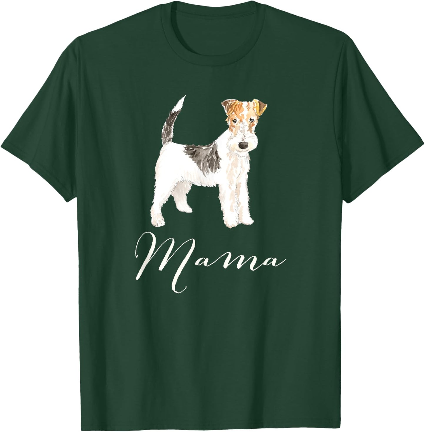 Wire Haired Fox Terrier Dog Mama Shirt Dog Mom Men Women Kids T-Shirt - T-Shirt | Forest