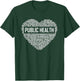 Public Health Heart Gift Healthcare Worker Epidemiologist Small T-Shirt - T-Shirt | Forest