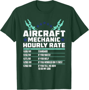 Aeroplane Mechanic Aircraft Construction - Aeroplane Technician T-Shirt - T-Shirt | Forest