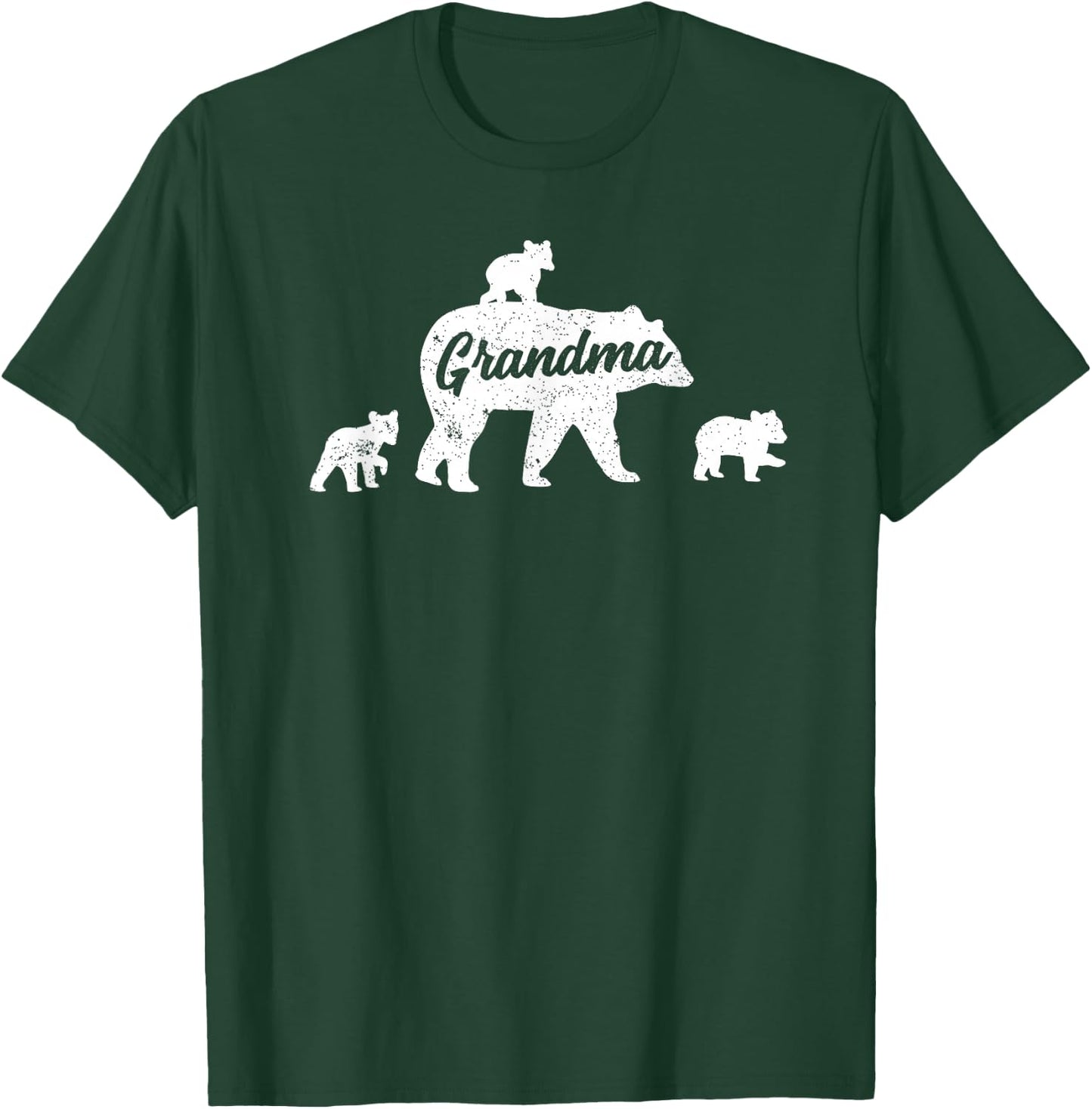 Vintage Grandma Bear 3 Cubs Mother's Day T-Shirt - T-Shirt | Forest