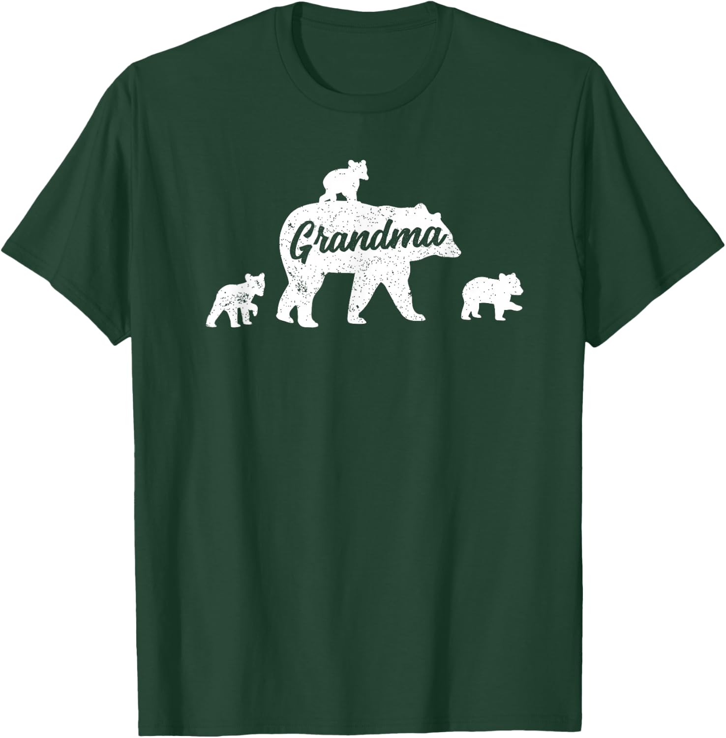 Vintage Grandma Bear 3 Cubs Mother's Day T-Shirt - T-Shirt | Forest