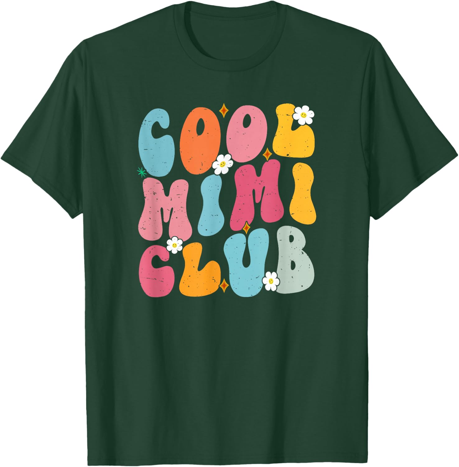 Cool Mimi Club Mother's Day Groovy Retro Best Mom Ever T-Shirt - T-Shirt | Forest