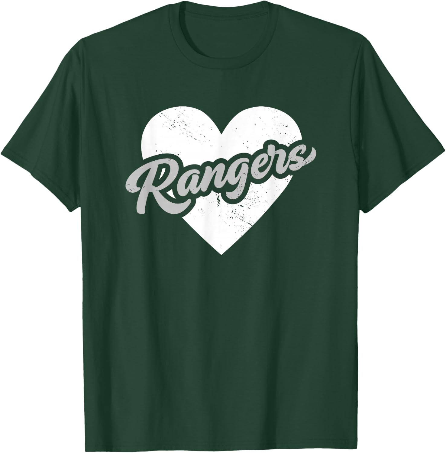Vintage Rangers High School Go Rangers Pride Heart T-Shirt - T-Shirt | Forest