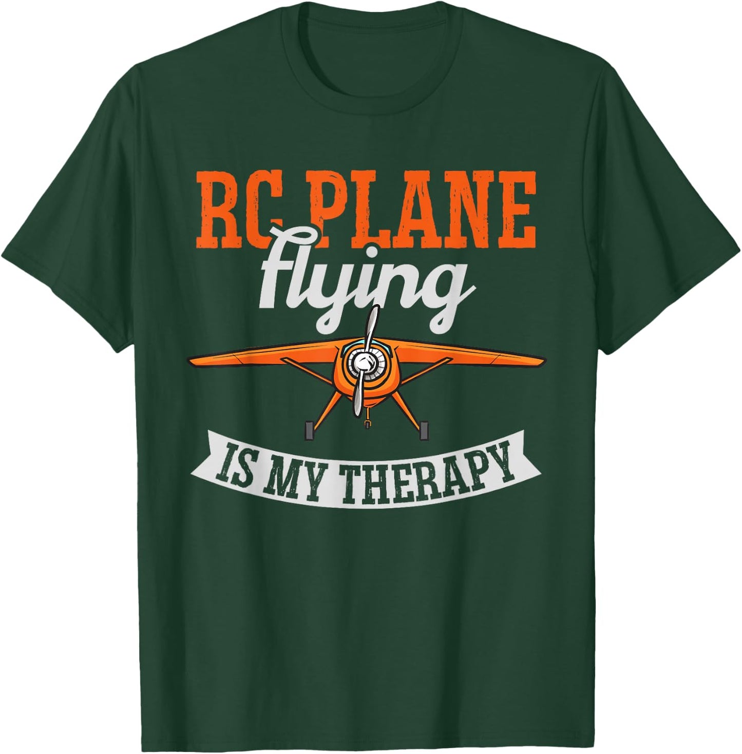 RC Plane Flying Is My Therapy Radio Controlled Airplane T-Shirt - T-Shirt | Forest