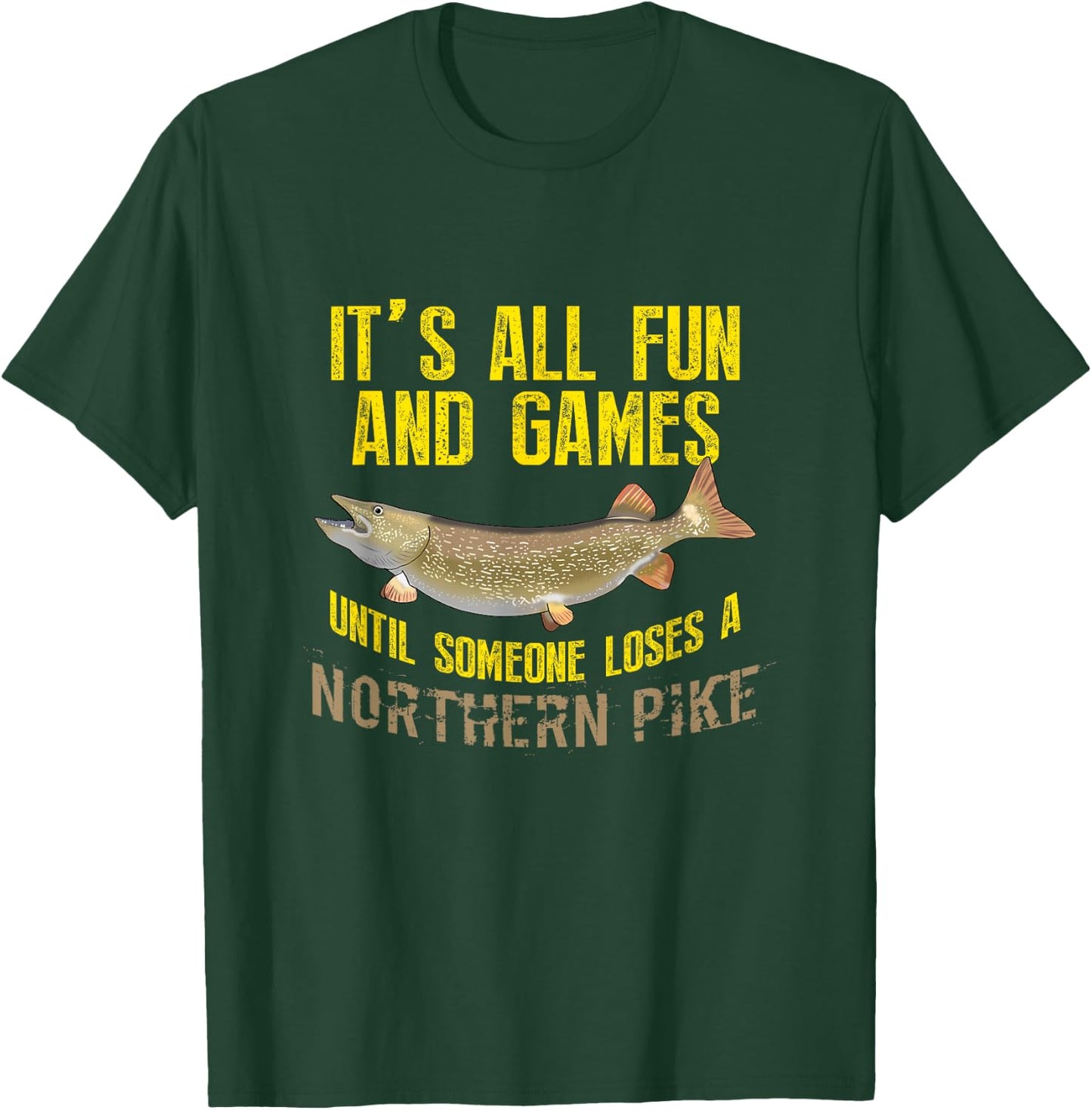 Funny Northern Pike Fishing Freshwater Fish Gift T-Shirt - T-Shirt | Forest