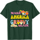 Make America Groovy Again 70s Retro Peace Flower Hippie T-Shirt - T-Shirt | Forest