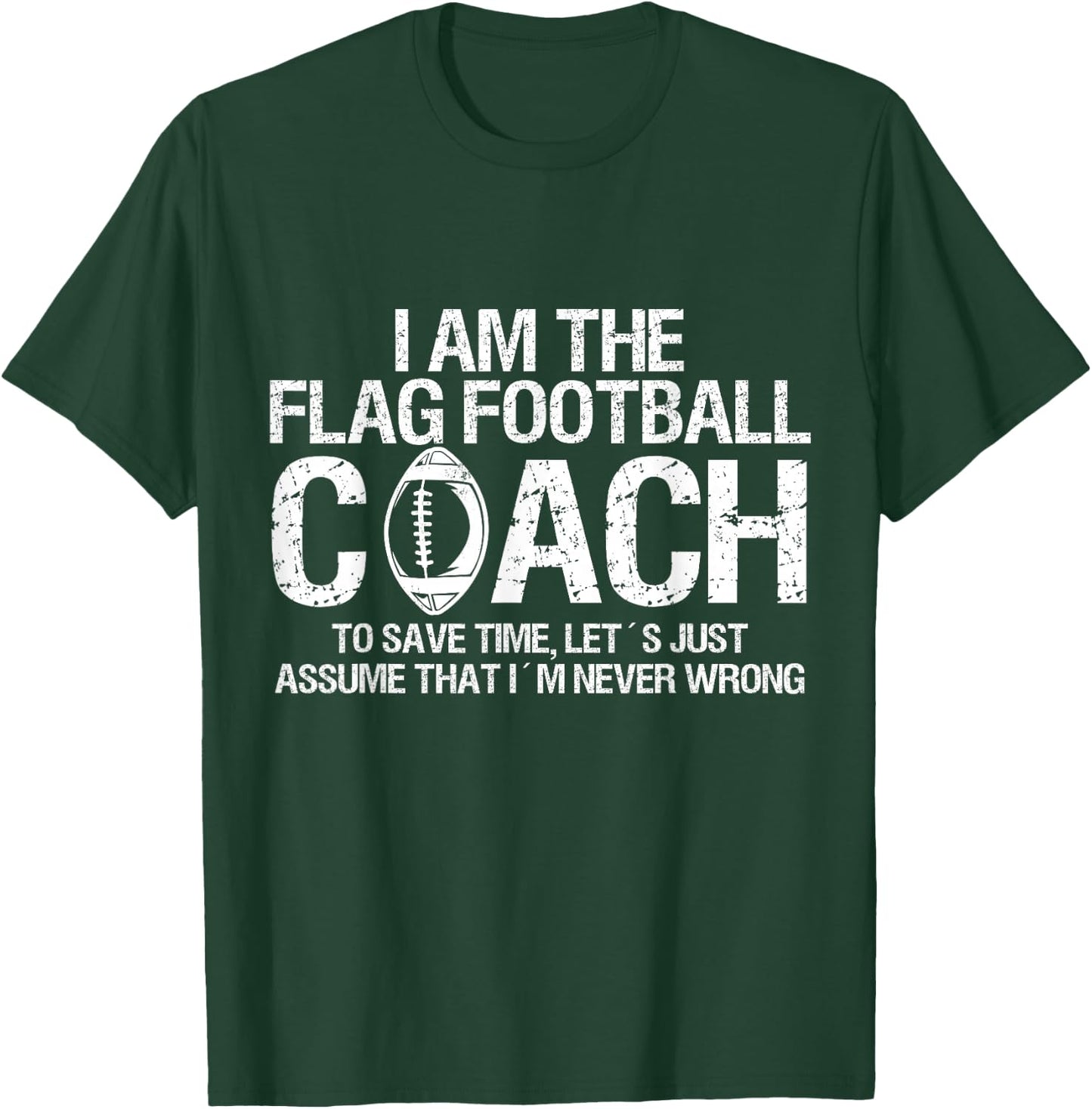 Flag Football Coach T-Shirt - T-Shirt | Forest