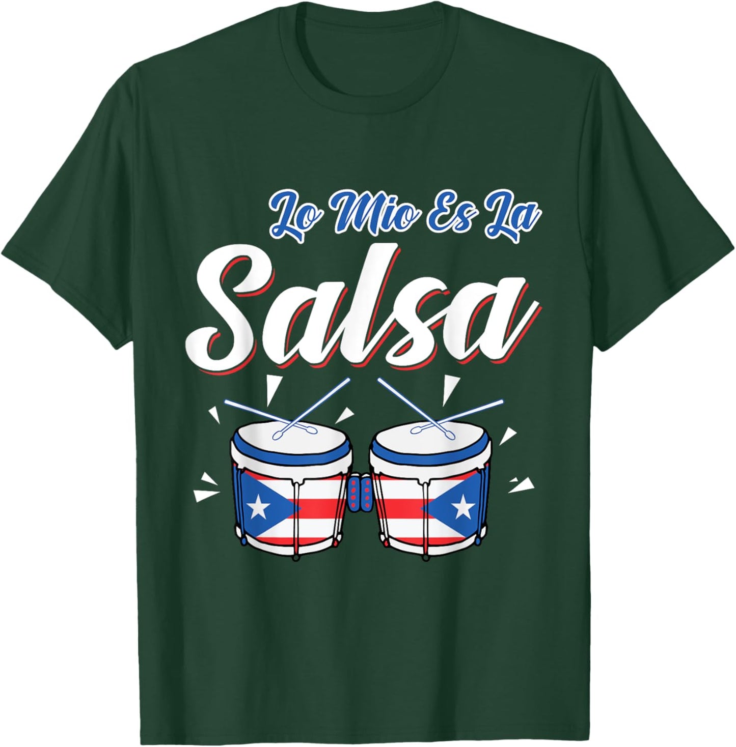 Salsa de Puerto Rico, Boricua Puerto Rican Pride Gift Music T-Shirt - T-Shirt | Forest