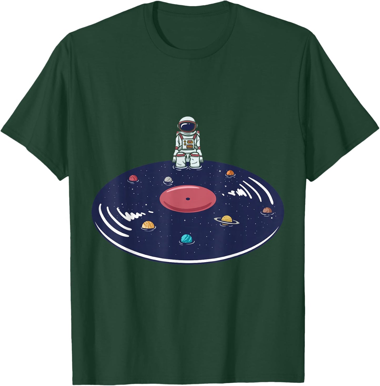 Music Lover Astronaut Space Science Composer Songwriter T-Shirt - T-Shirt | Forest