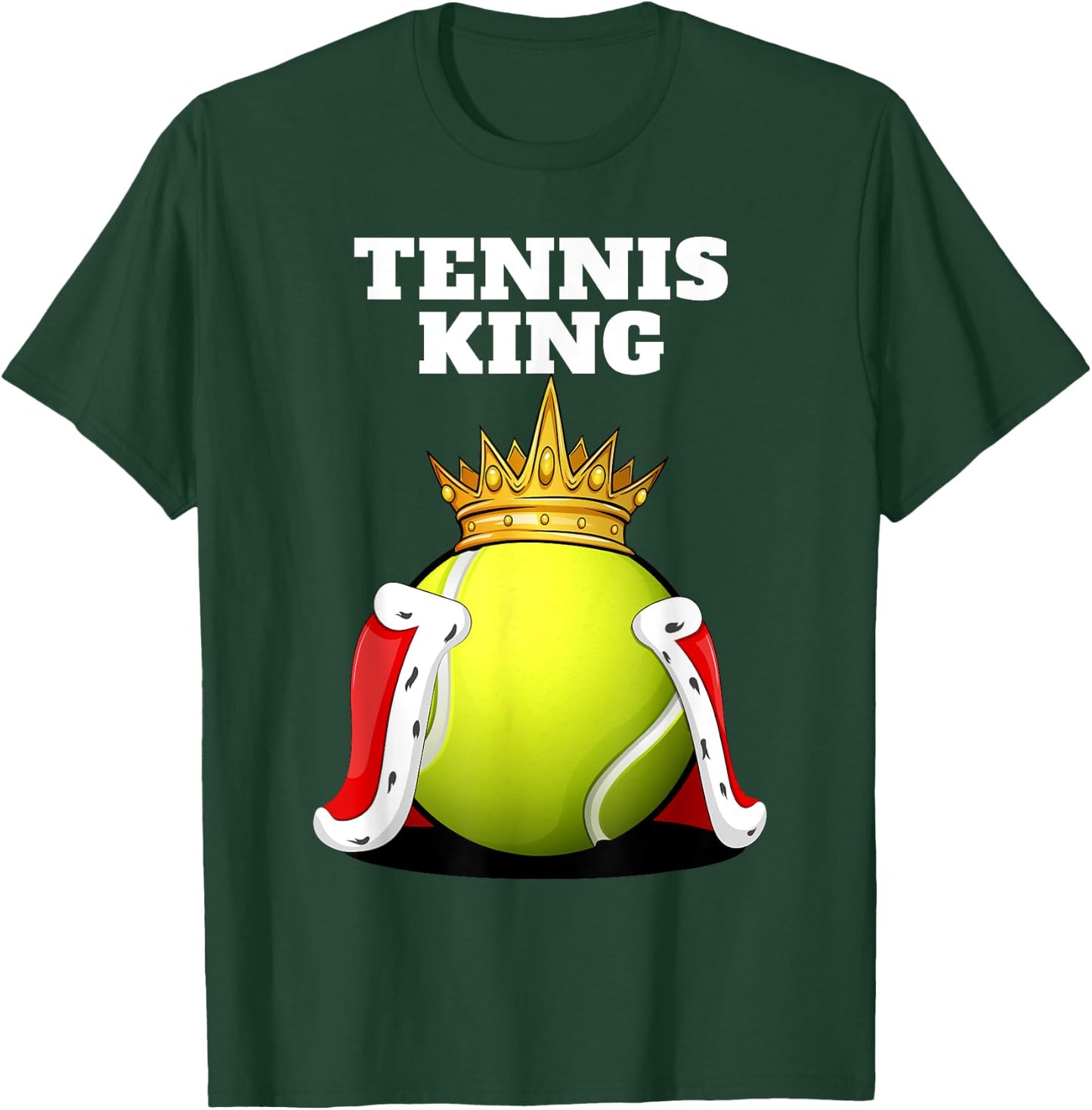 Tennis King | Boys Tennis Player Shirt | Tennis T-Shirt - T-Shirt | Forest