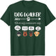 Dog Walker Shirt Dog Walking Gift Funny Cute Dog Faces Women Girls Kids T-Shirt - T-Shirt | Forest
