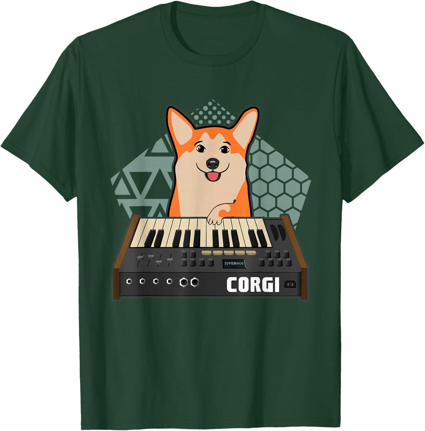 Corgi Synthesizer Musician Dog Lover T-Shirt - T-Shirt | Forest
