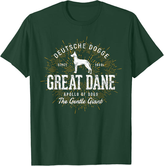 Vintage Style Retro Great Dane T-Shirt - T-Shirt | Forest