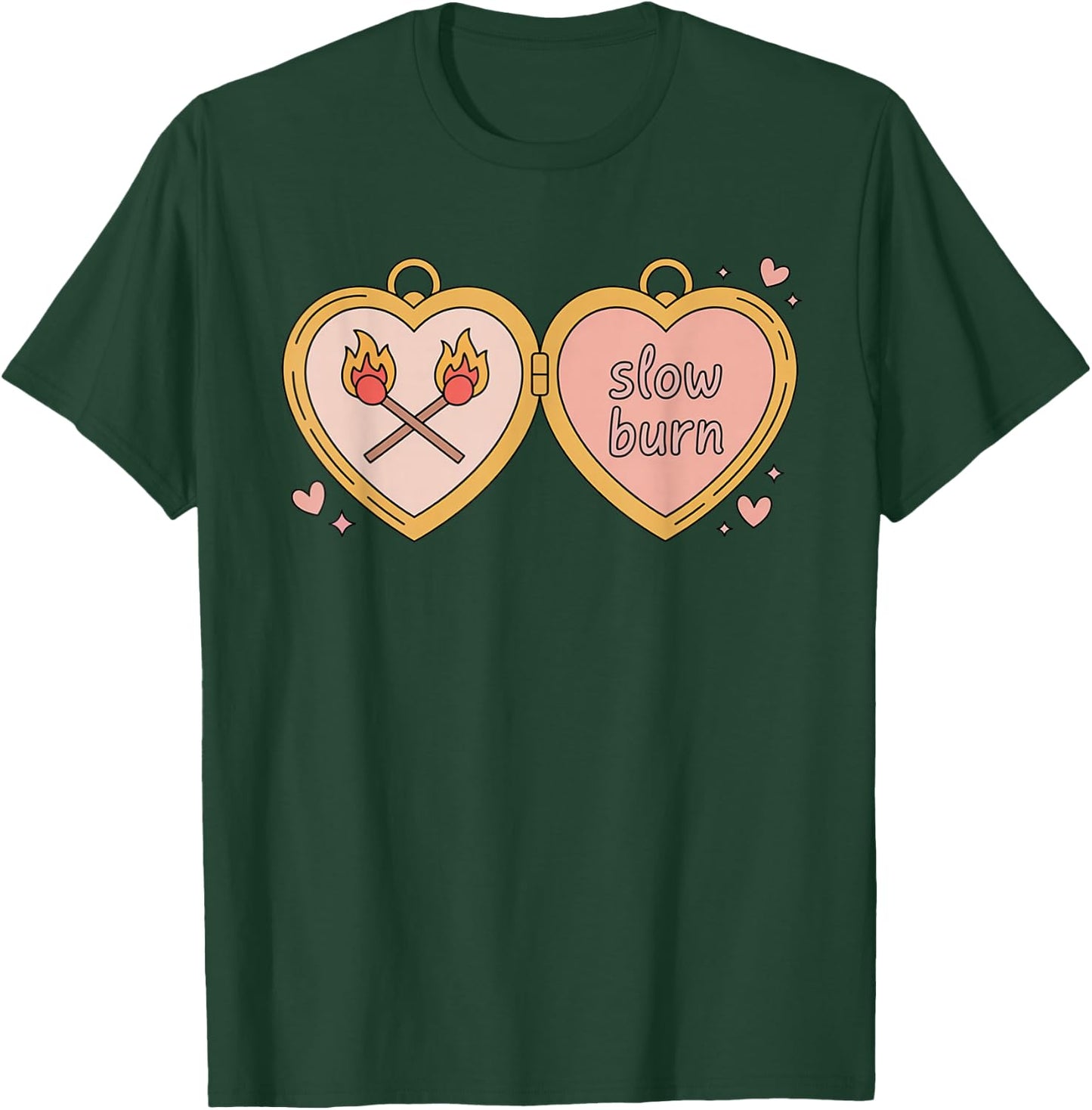Slow Burn Romance Book Lover T-Shirt - T-Shirt | Forest