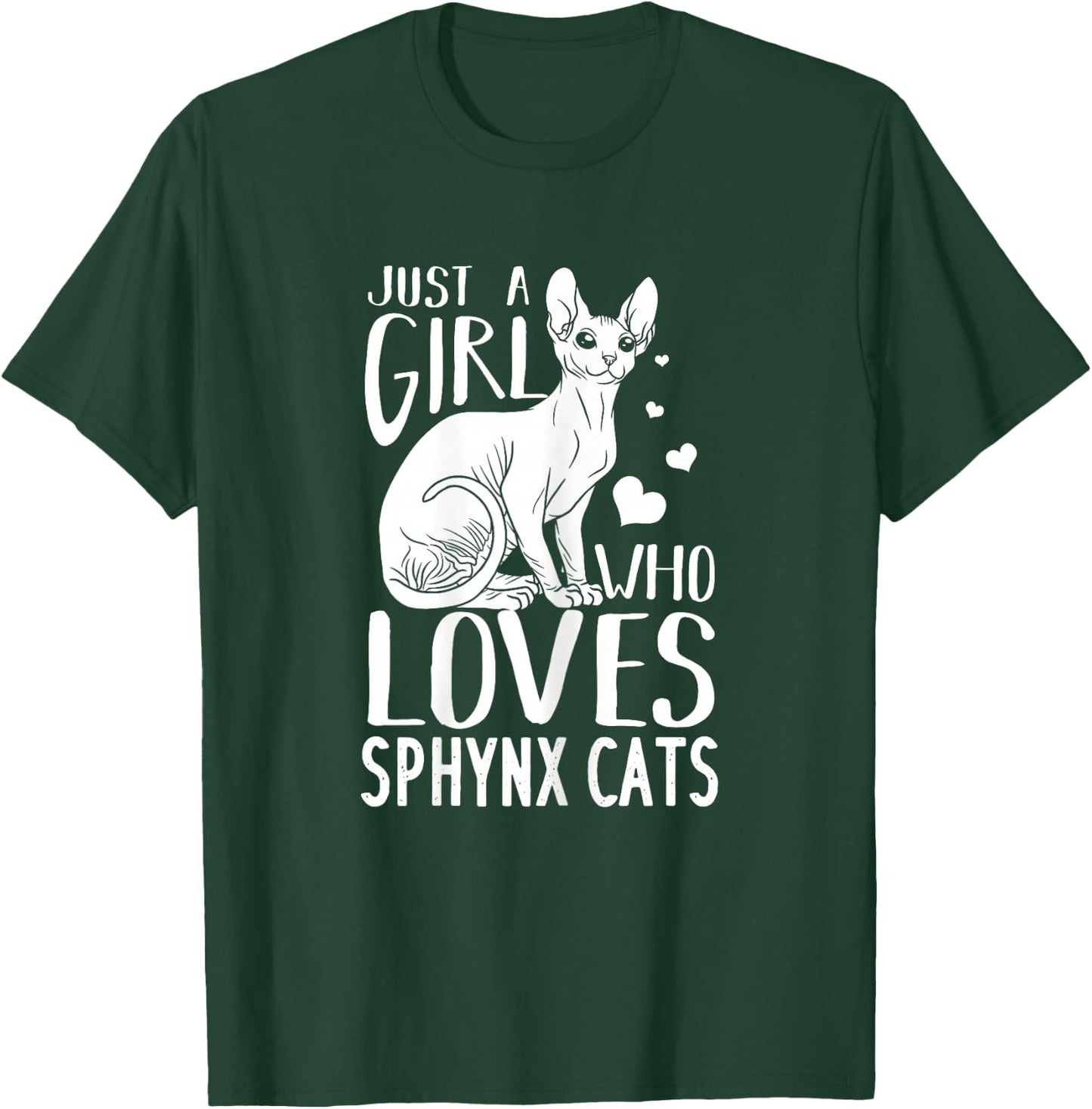 Sphynx Cat Gift Kitten Owner Lover Women Girls Kids T-Shirt - T-Shirt | Forest