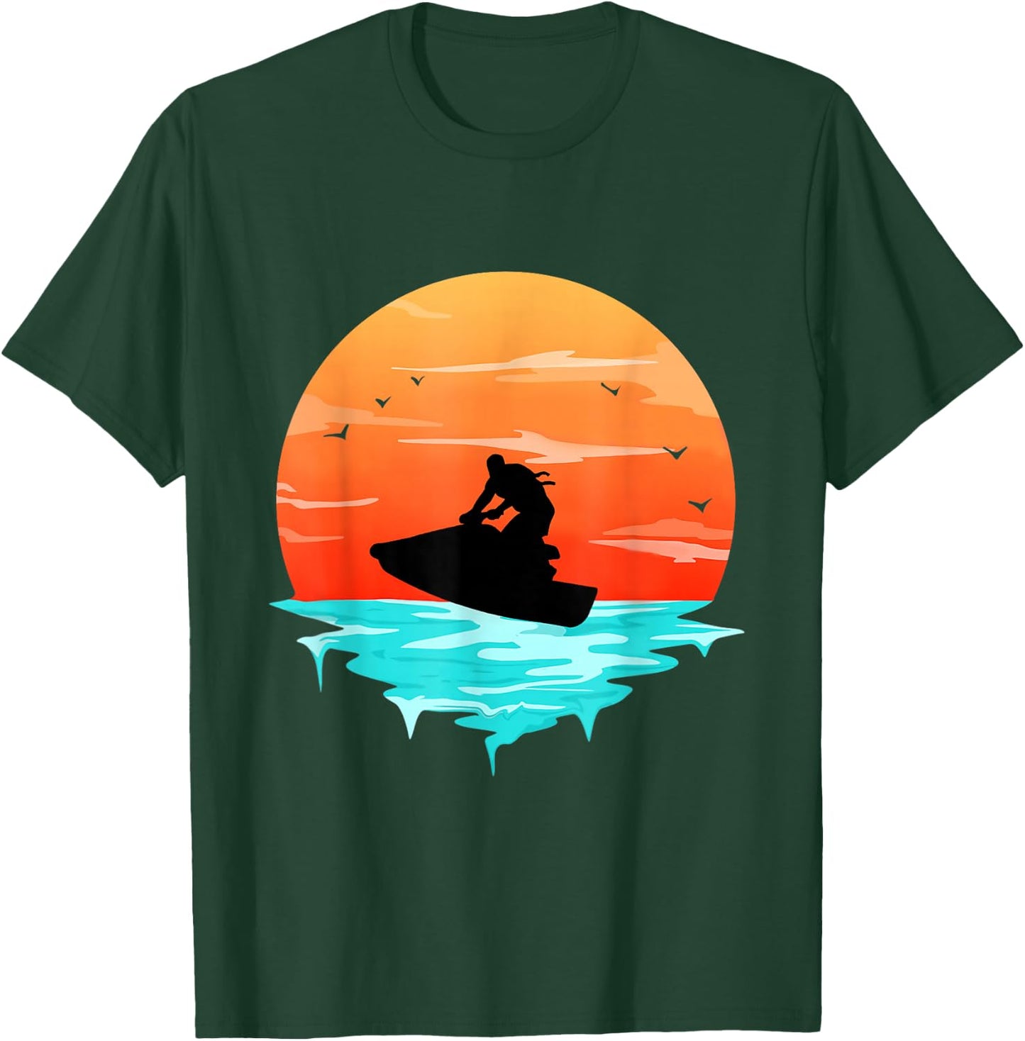 Jetski Seadoo Swimmer Watersports Jetskiing Racing Jet Ski T-Shirt - T-Shirt | Forest