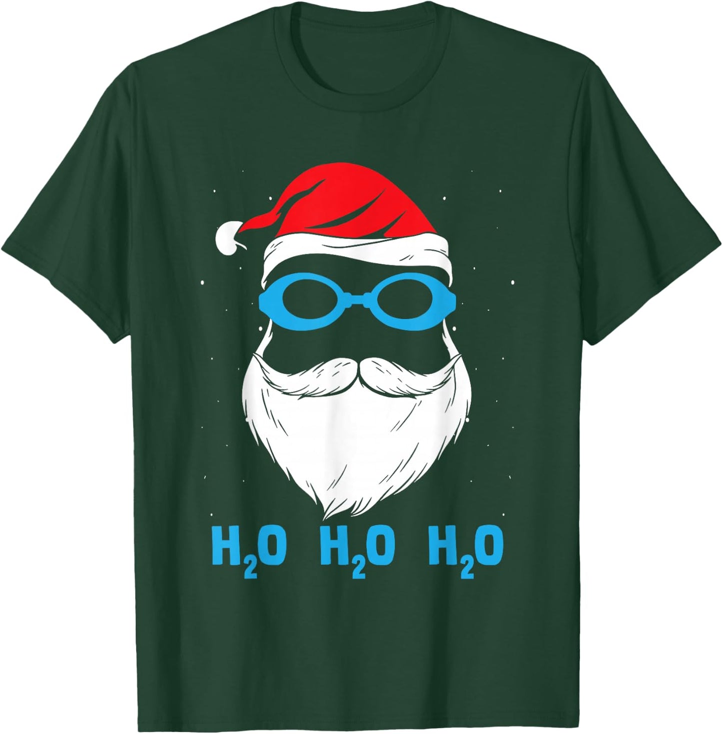 H2o H2o H2o Santa Claus Swimming Santa Hat Swimming Lover T-Shirt - T-Shirt | Forest