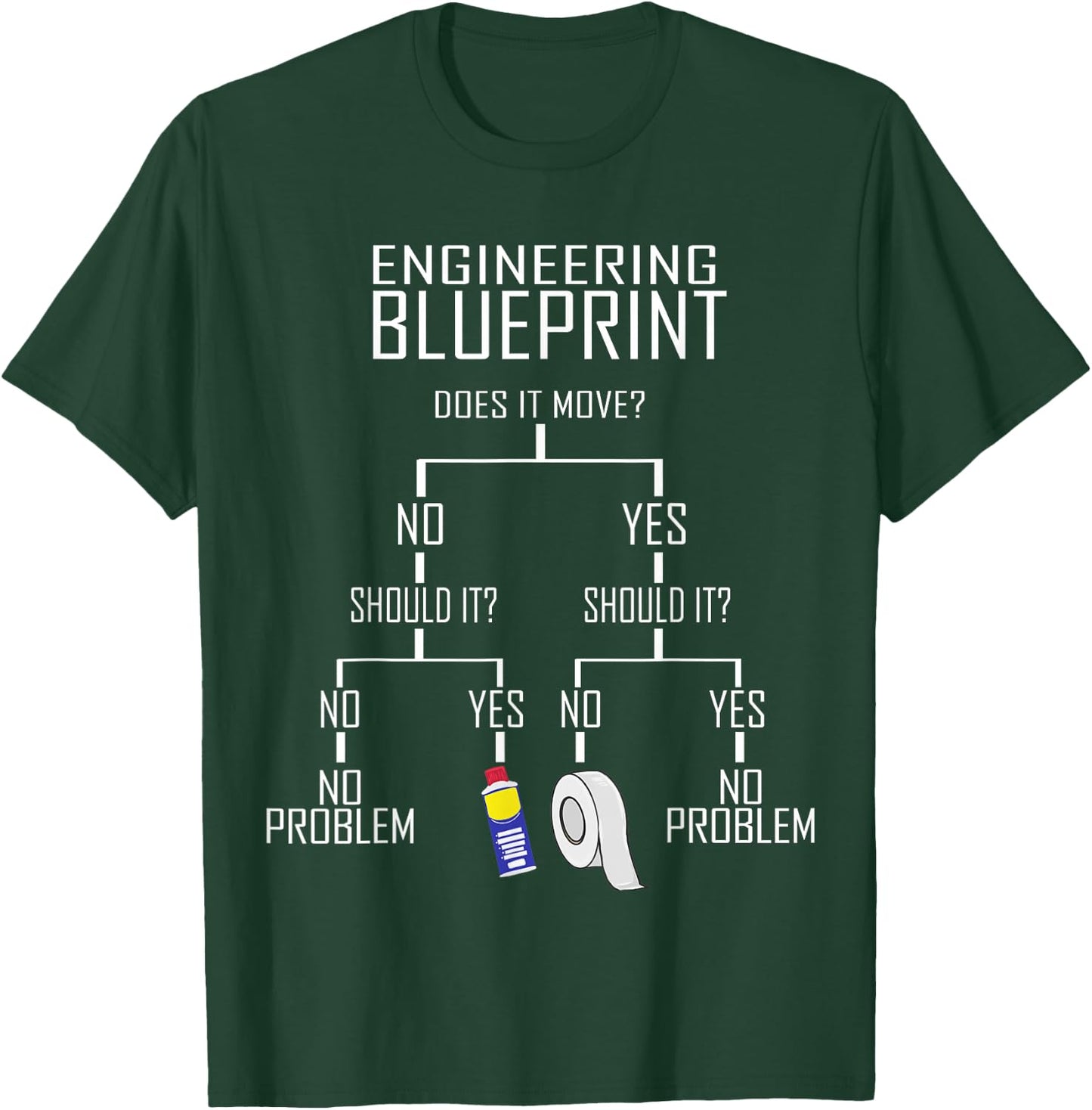 My Engineering Blueprint Gifts For Engineers Engineer Men T-Shirt - T-Shirt | Forest