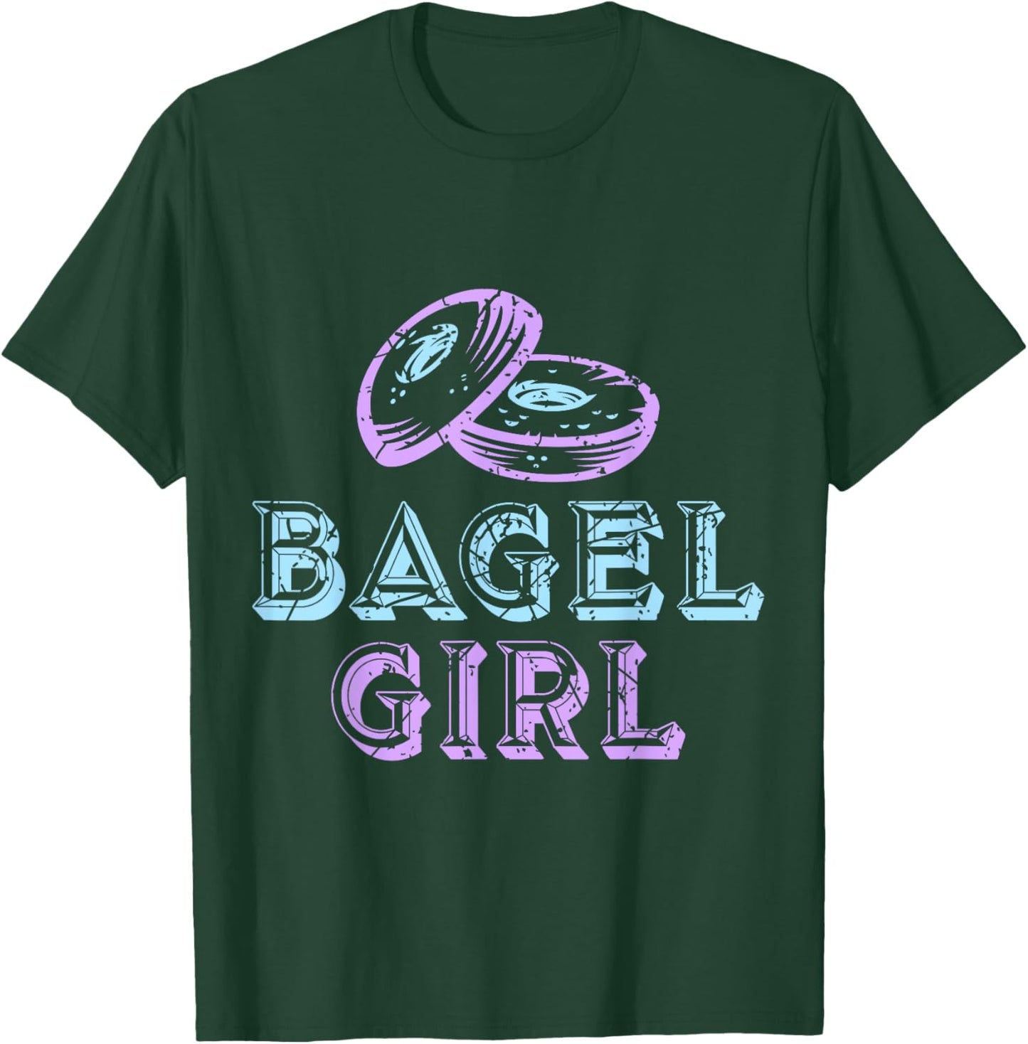 Bagel Girl Funny Bagel Lover Costume Gift T-Shirt - T-Shirt | Forest