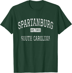 Spartanburg South Carolina SC Vintage T-Shirt - T-Shirt | Forest