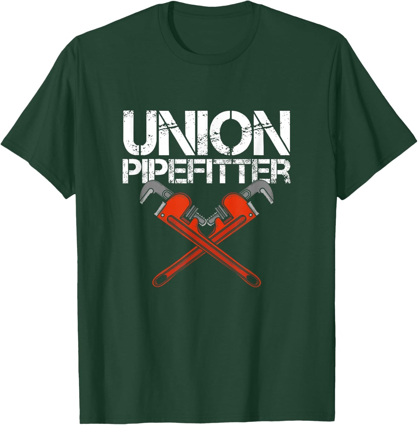 Union Pipefitter Plumber Plumbing Journeyman Steamfitter T-Shirt - T-Shirt | Forest