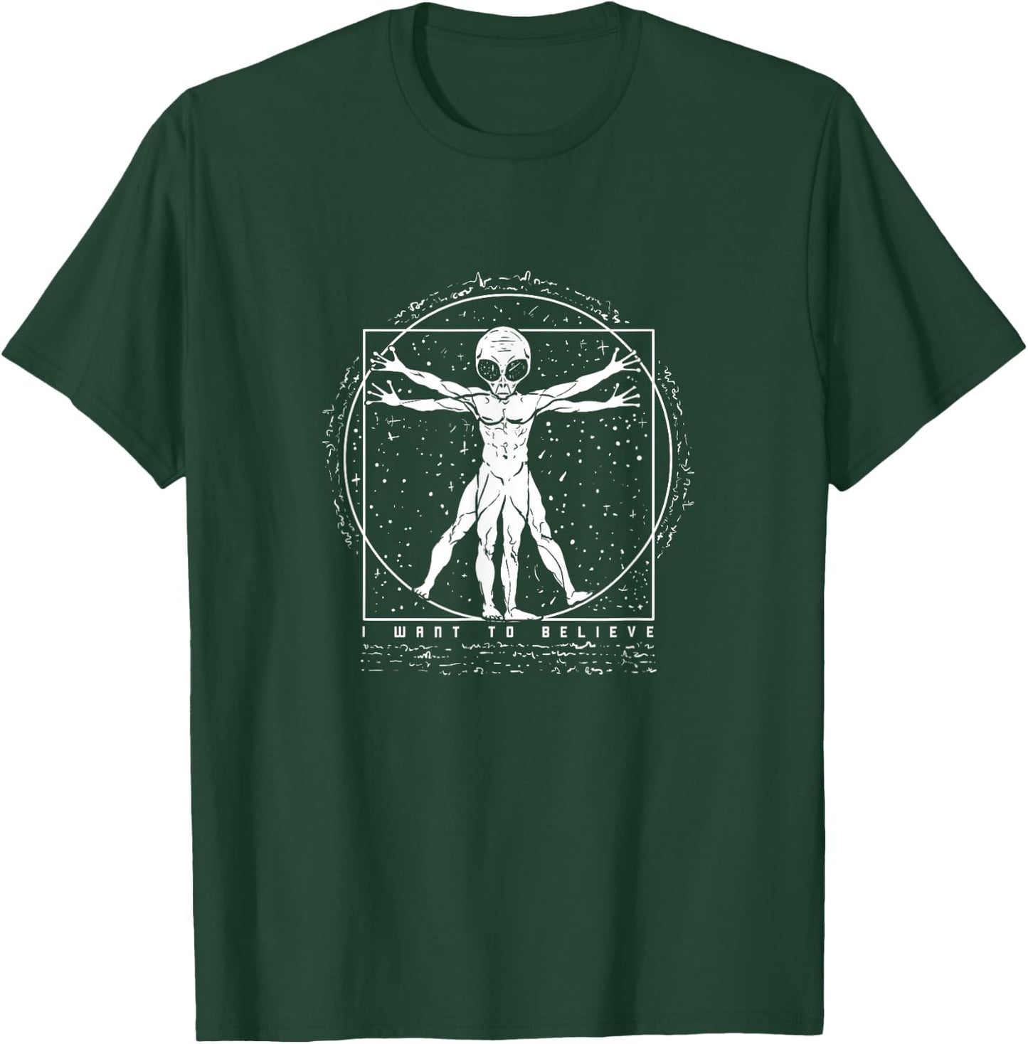 Funny Alien Artwork For An Ancient Astronaut Theorist T-Shirt - T-Shirt | Forest