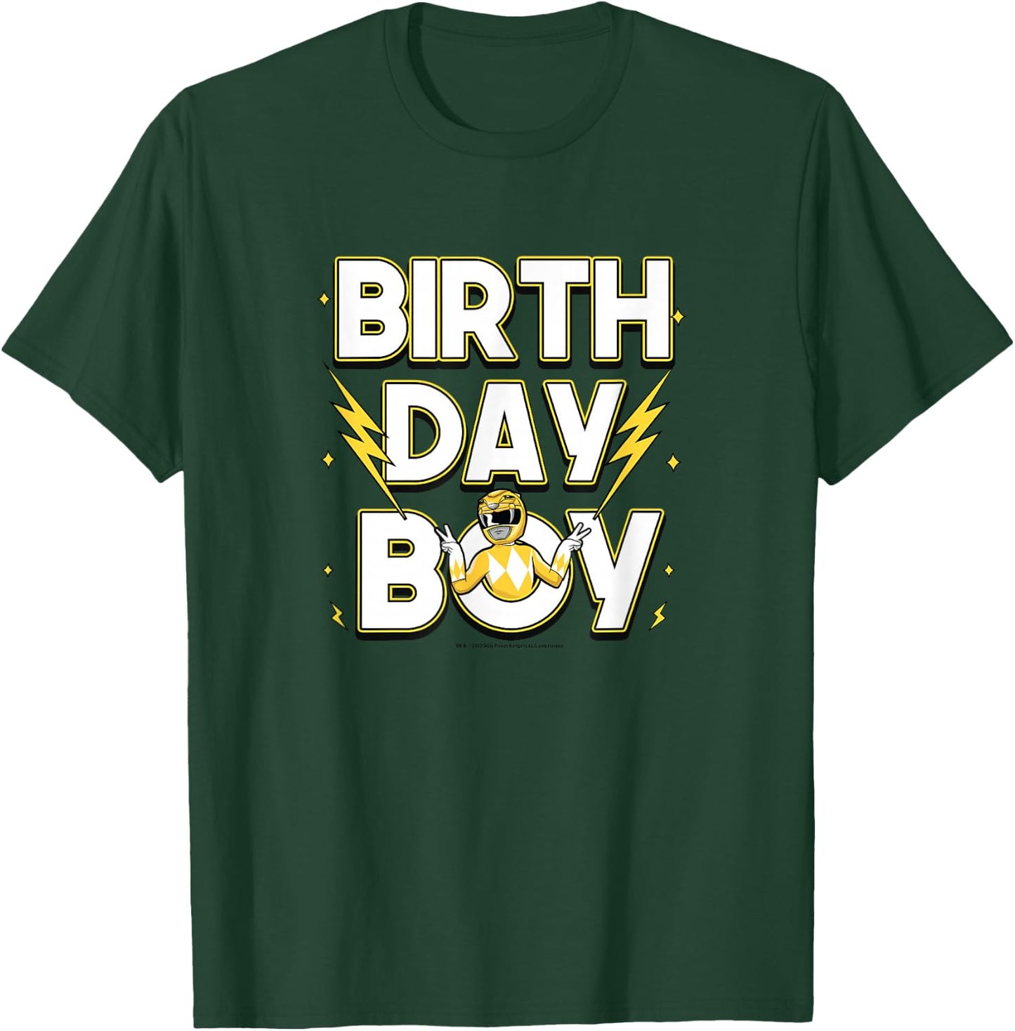Power Rangers Birthday Boy Electrifying Yellow Ranger T-Shirt - T-Shirt | Forest