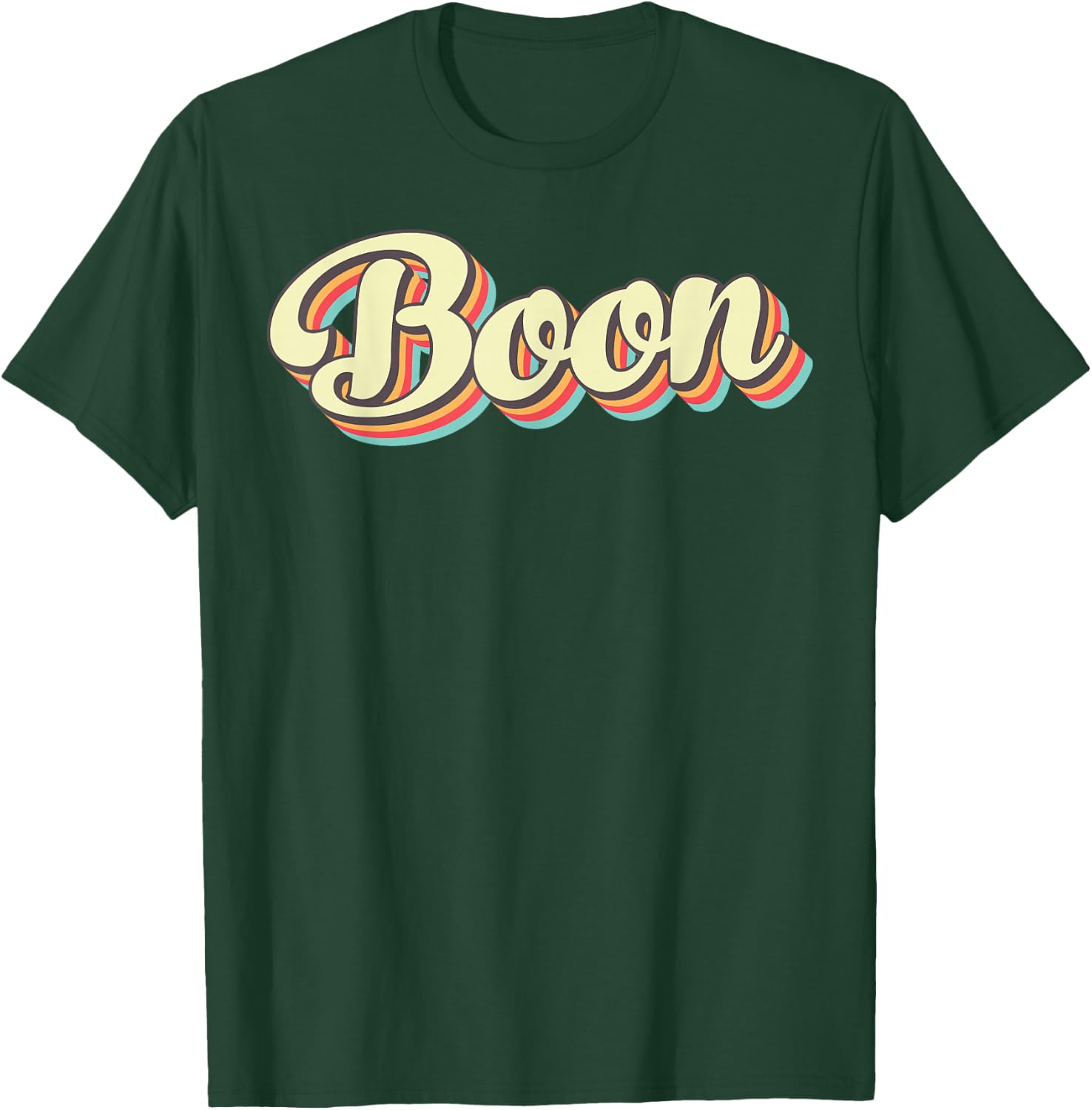 Boon Retro Art Baseball Font Vintage T-Shirt - T-Shirt | Forest
