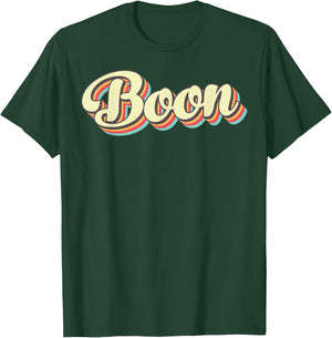 Boon Retro Art Baseball Font Vintage T-Shirt - T-Shirt | Forest