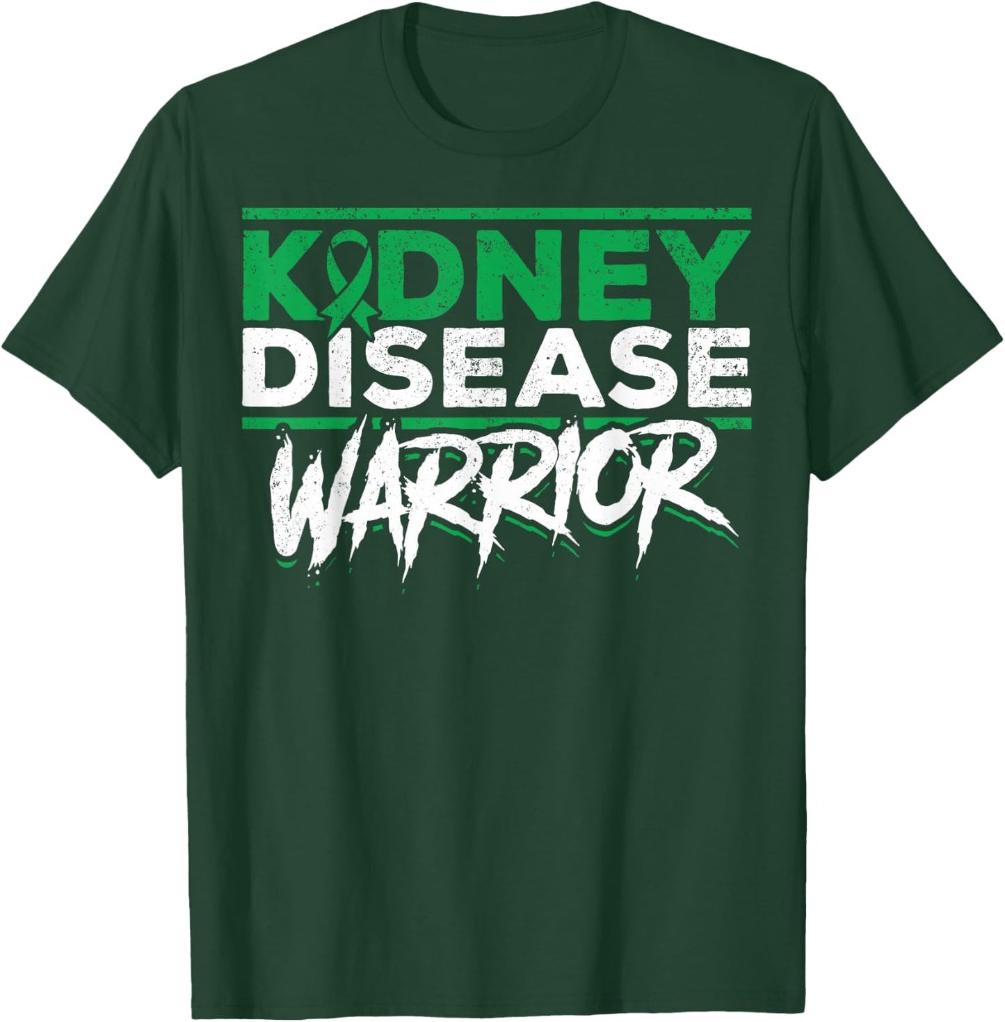 CKD Awareness Chronic Kidney Disease Warrior CKD Support CKD T-Shirt - T-Shirt | Forest