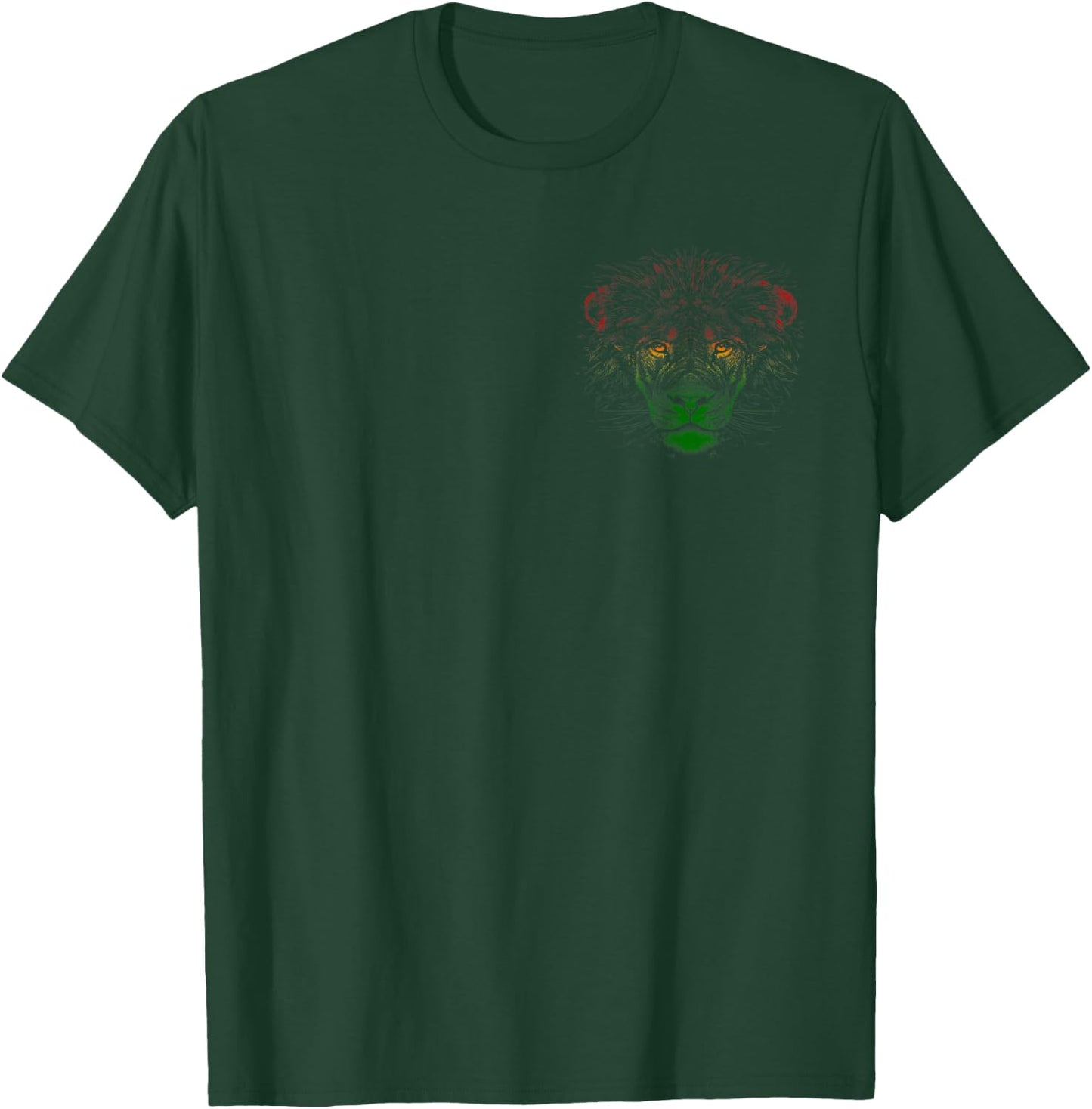 Rasta Reggae Lion Etophian Lion Of Judah Rastafari Roots T-Shirt - T-Shirt | Forest