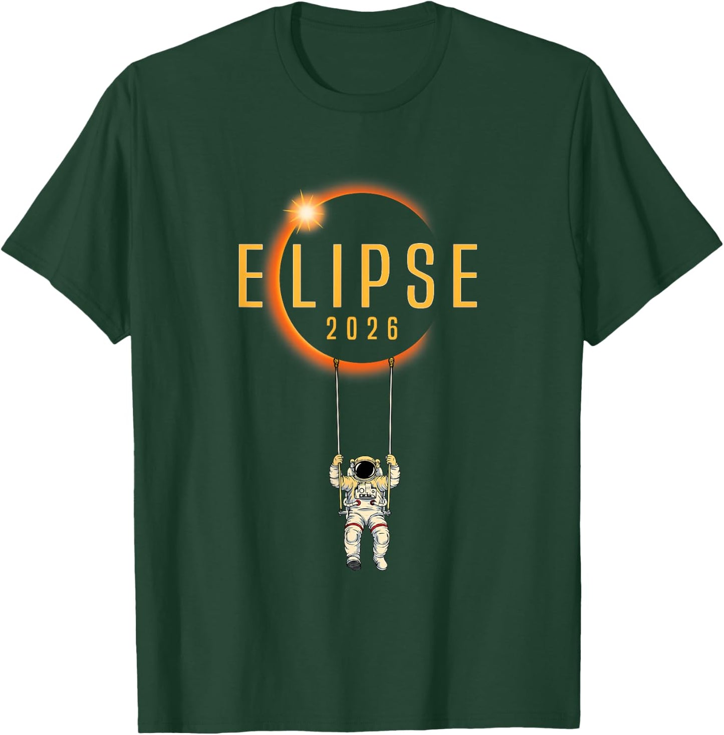 Solar Eclipse 2026 Astronaut Total Solar-Eclipse 26 T-Shirt - T-Shirt | Forest